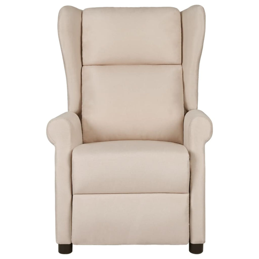 Fauteuil verstelbaar stof crèmekleurig