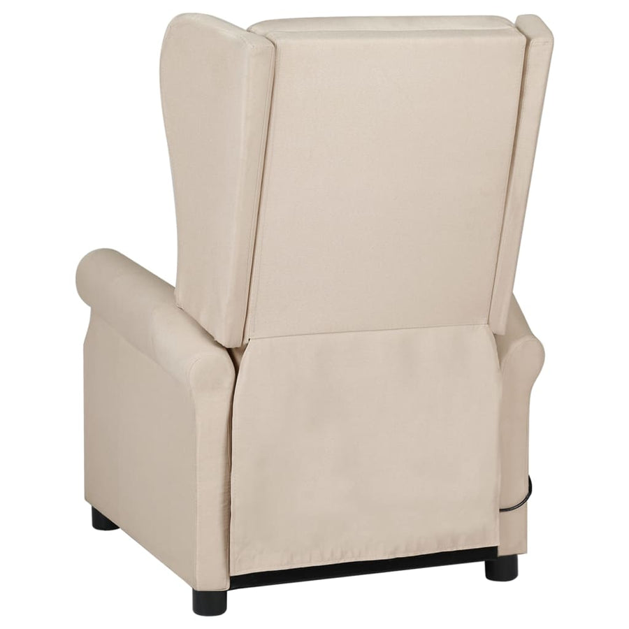 Fauteuil verstelbaar stof crèmekleurig