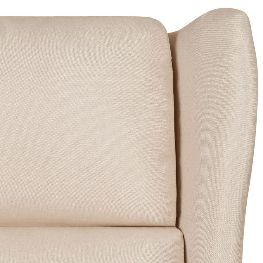 Fauteuil verstelbaar stof crèmekleurig