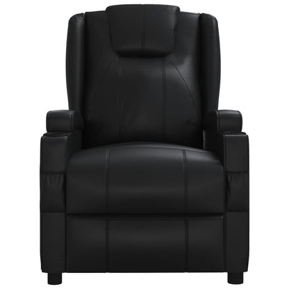 Fauteuil verstelbaar kunstleer zwart