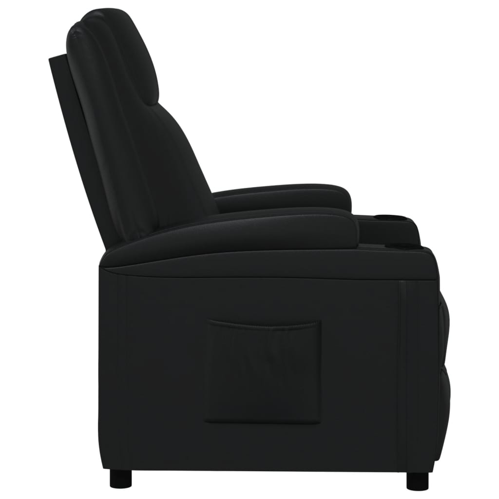 Fauteuil verstelbaar kunstleer zwart