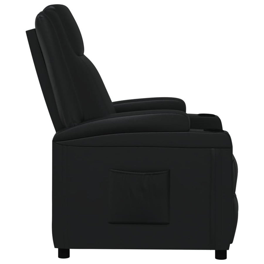 Fauteuil verstelbaar kunstleer zwart