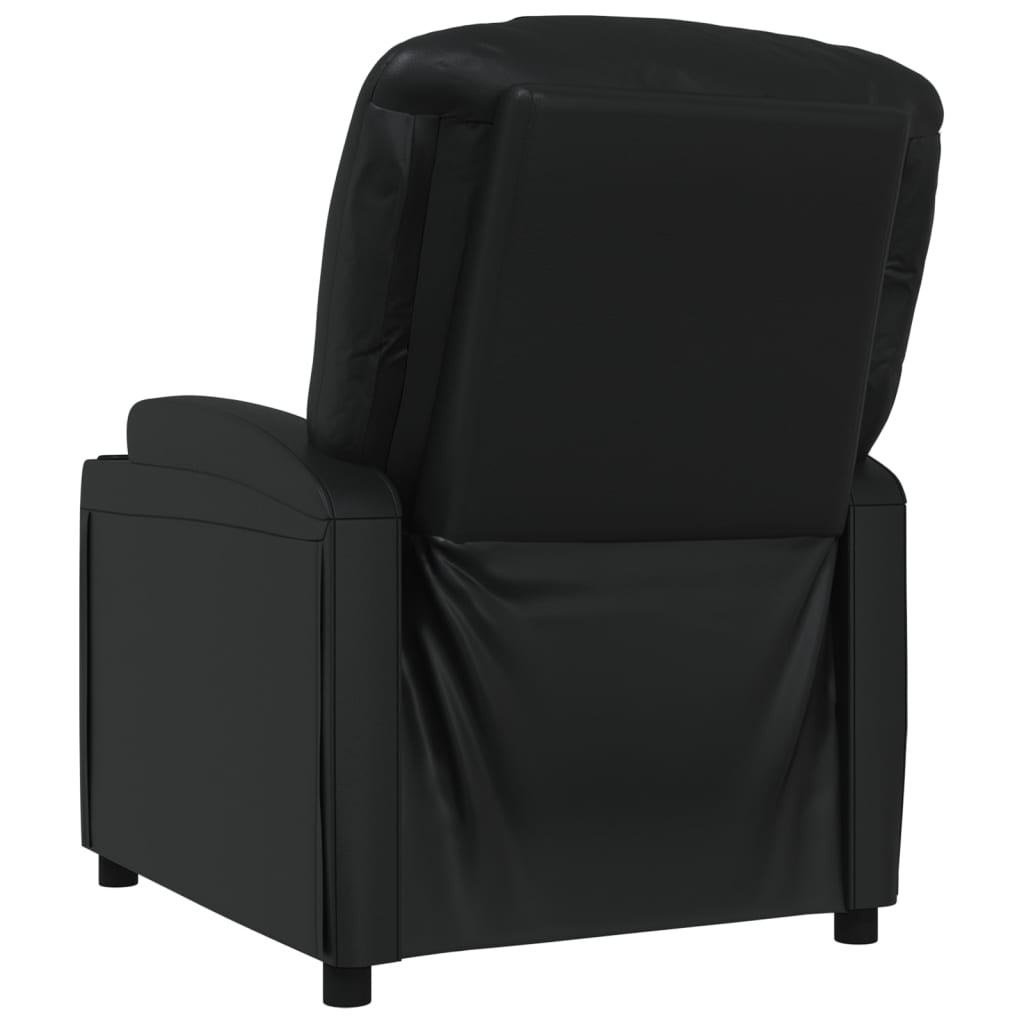 Fauteuil verstelbaar kunstleer zwart
