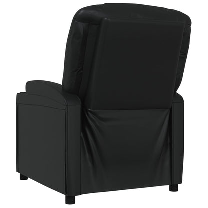 Fauteuil verstelbaar kunstleer zwart