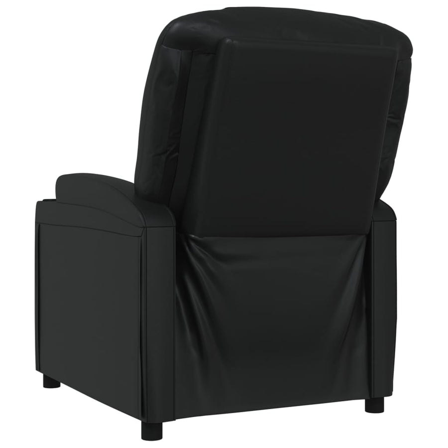 Fauteuil verstelbaar kunstleer zwart