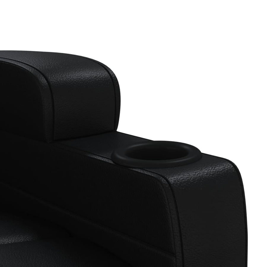 Fauteuil verstelbaar kunstleer zwart