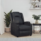 Fauteuil verstelbaar kunstleer zwart 75x88x100 cm