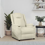 Fauteuil verstelbaar crèmewit kunstleer
