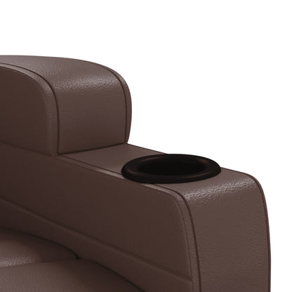 Fauteuil verstelbaar kunstleer bruin