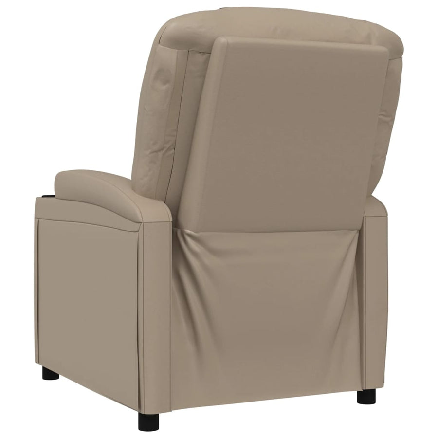 Fauteuil verstelbaar kunstleer cappuccinokleurig