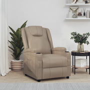 Fauteuil verstelbaar kunstleer cappuccino
