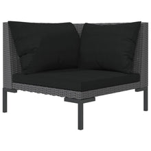 Tuinbank Met Kussens Halfrond Poly Rattan Hoekbank