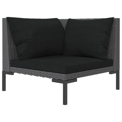 Tuinbank Met Kussens Halfrond Poly Rattan Hoekbank