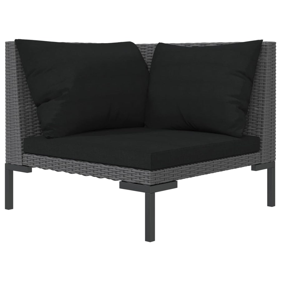Tuinbank Met Kussens Halfrond Poly Rattan Hoekbank