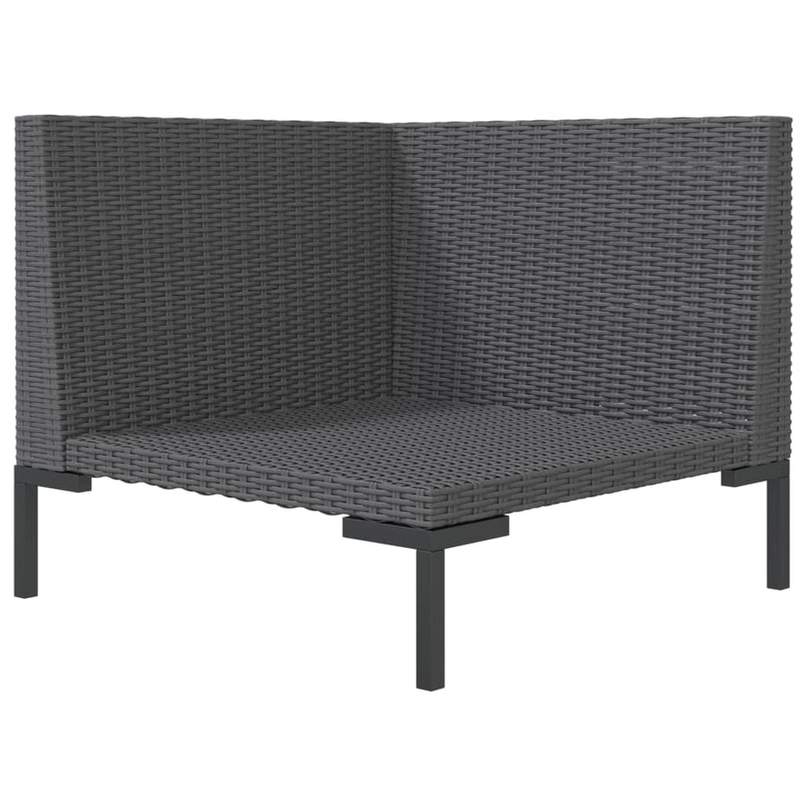 Tuinbank Met Kussens Halfrond Poly Rattan Hoekbank