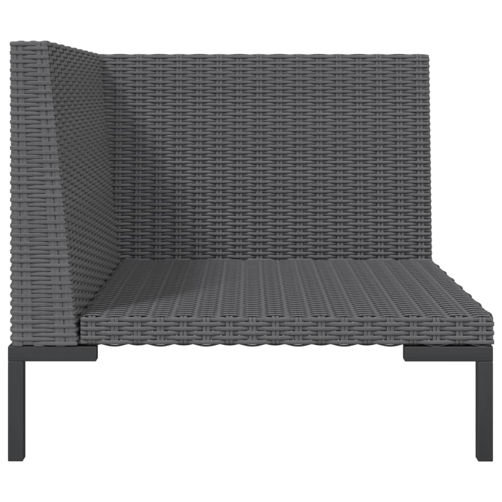 Tuinbank Met Kussens Halfrond Poly Rattan Hoekbank