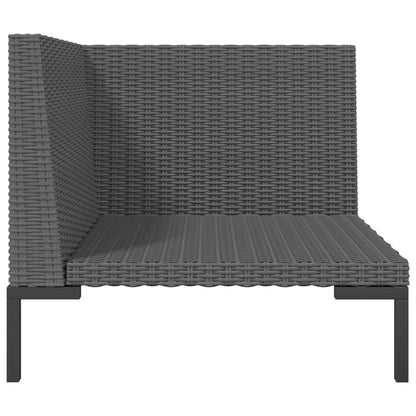 Tuinbank Met Kussens Halfrond Poly Rattan Hoekbank