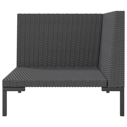 Tuinbank Met Kussens Halfrond Poly Rattan Hoekbank