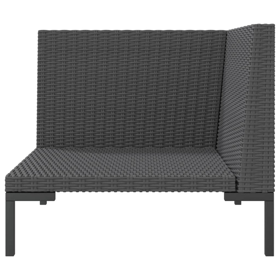 Tuinbank Met Kussens Halfrond Poly Rattan Hoekbank