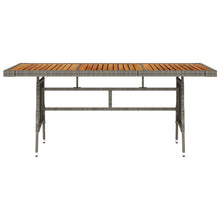 Tuintafel Poly Rattan En Massief Acaciahout 160 x 70 x 72 cm Grijs