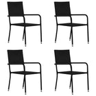 Garden Chairs Stackable Poly Rattan 4