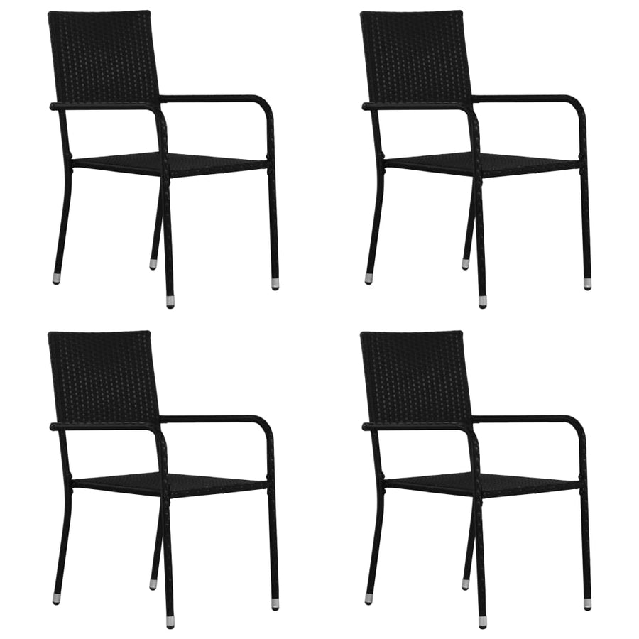 Tuinstoelen Stapelbaar Poly Rattan 4