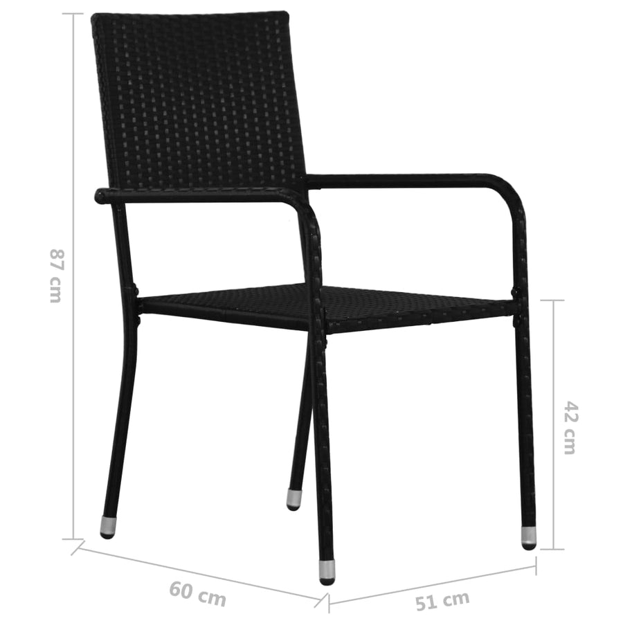Tuinstoelen Stapelbaar Poly Rattan 4