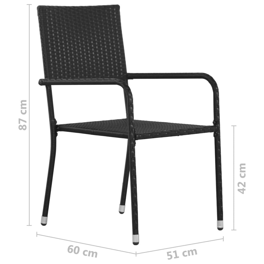 Tuinstoelen Stapelbaar Poly Rattan 6