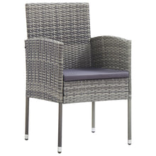 Tuinstoelen Met Donkergrijze Kussens Poly Rattan Grijs 4