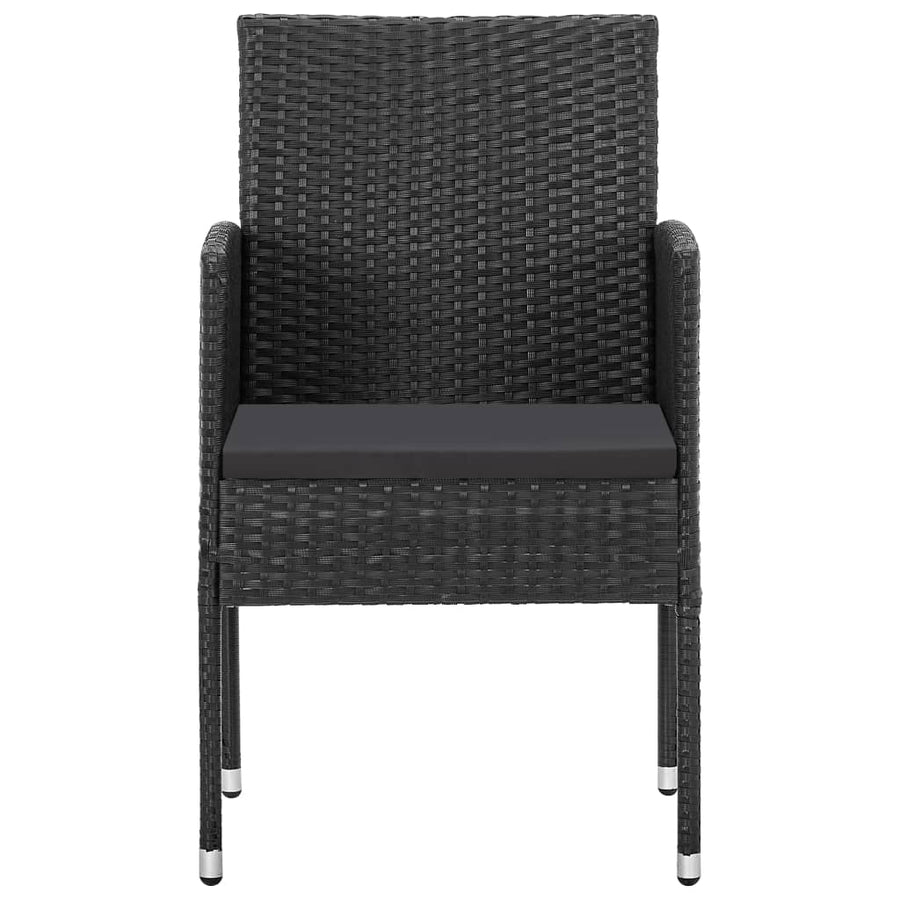 Tuinstoelen Met E Kussens Poly Rattan 4 Zwart