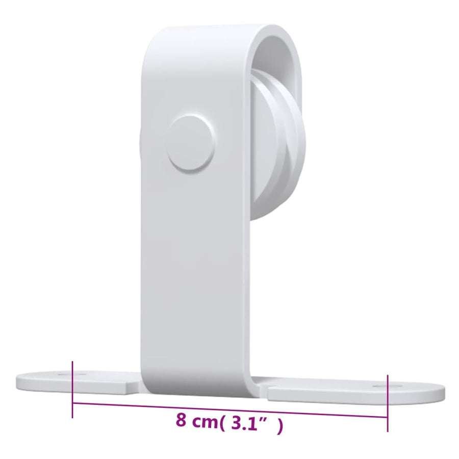Ophangset Voor Minischuifdeur Koolstofstaal Wit Enkele deur 183 cm