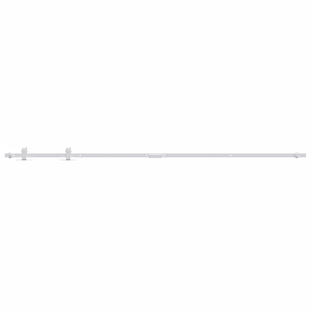 Ophangset voor minischuifdeur 200 cm koolstofstaal wit 200 cm Wit