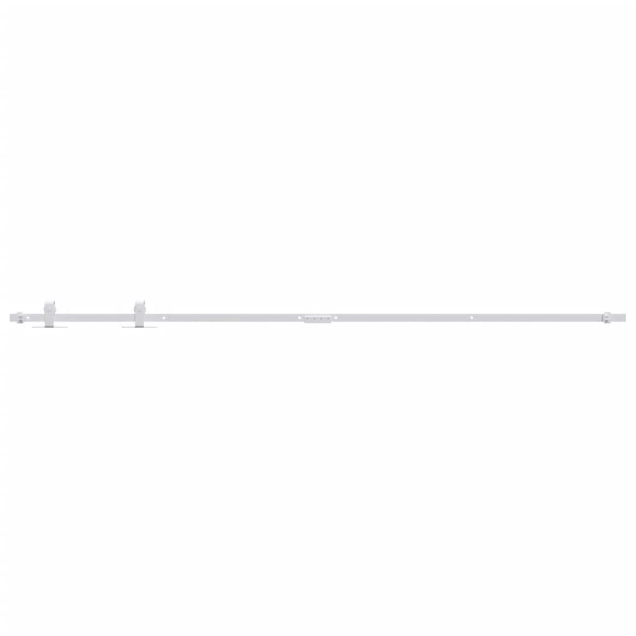 Ophangset voor minischuifdeur 200 cm koolstofstaal wit 200 cm Wit