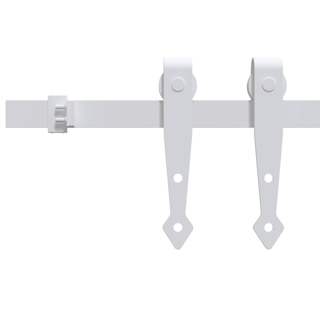 Ophangset voor minischuifdeur 183 cm koolstofstaal wit 183 cm Wit