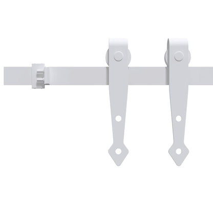 Ophangset voor minischuifdeur 183 cm koolstofstaal wit 183 cm Wit