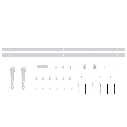 Ophangset voor minischuifdeur 183 cm koolstofstaal wit 183 cm Wit
