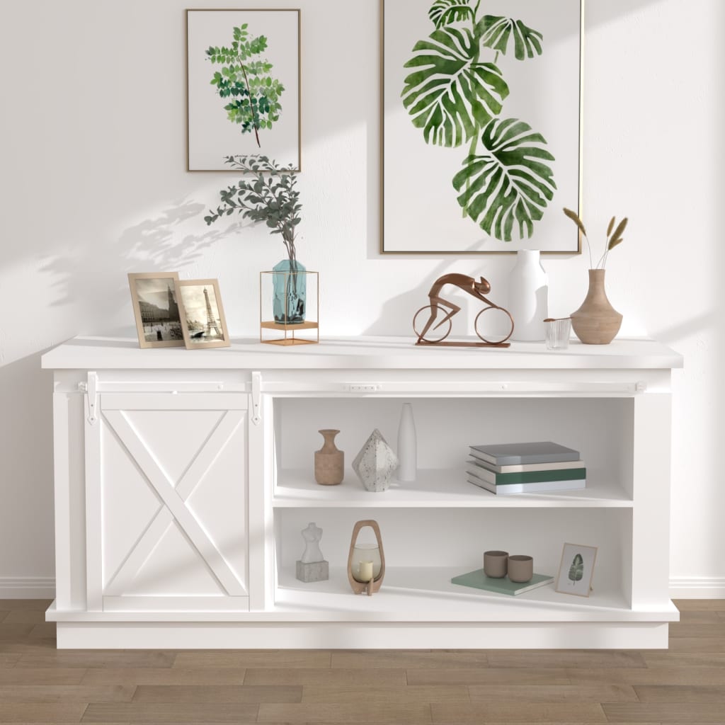 Ophangset voor minischuifdeur 183 cm koolstofstaal wit 183 cm Wit