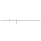 Hanging kit for mini sliding door 152 cm carbon steel white