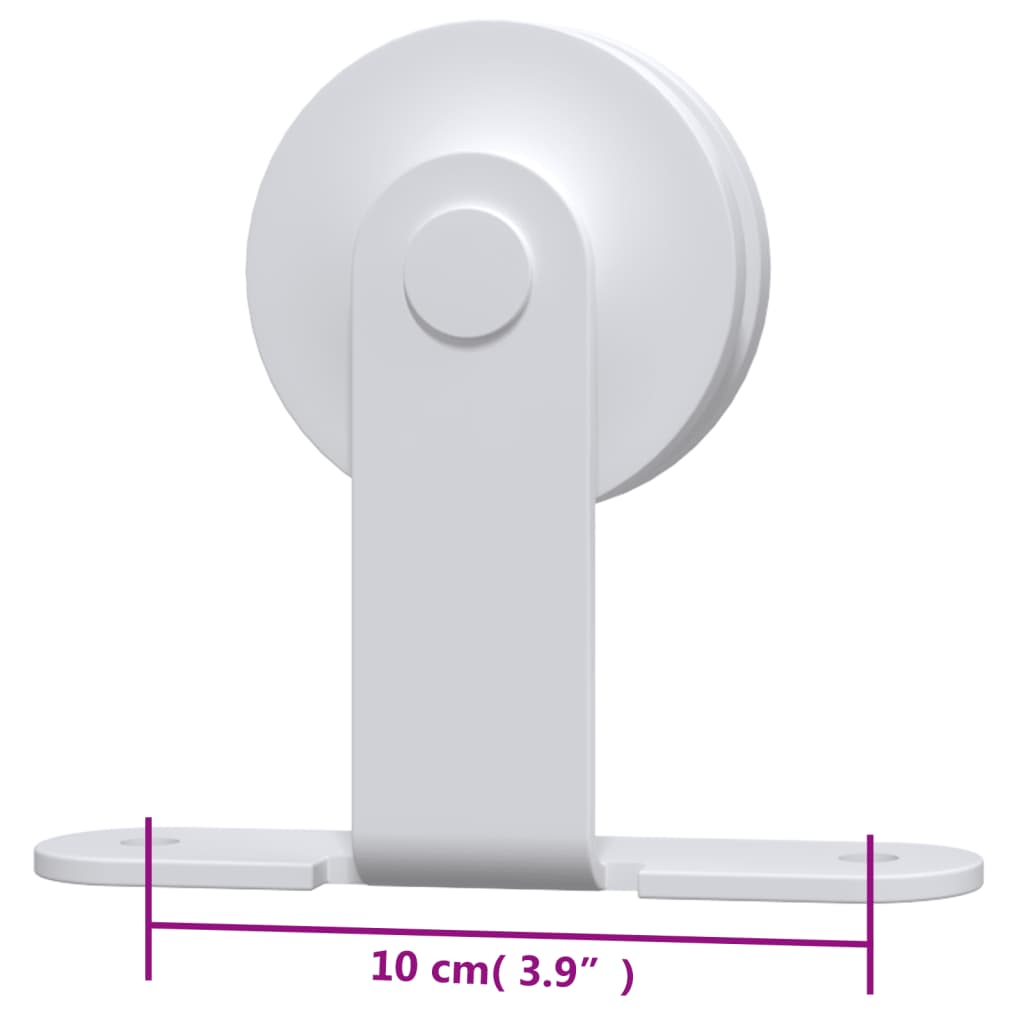 Beslagset Voor Schuifdeur Staal 1 183 cm Wit
