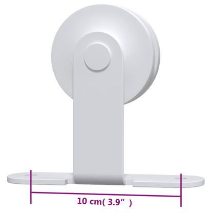 Beslagset Voor Schuifdeur Staal 1 183 cm Wit