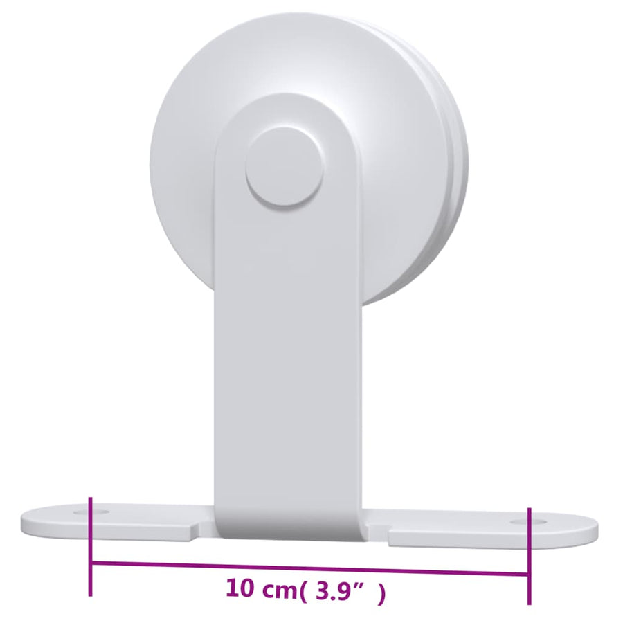 Beslagset Voor Schuifdeur Staal 1 183 cm Wit