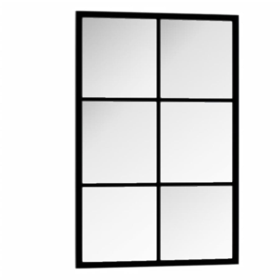 Wandspiegel Metaal Zwart 60 x 40 cm