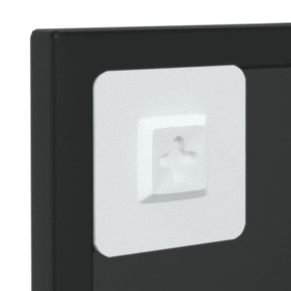 Wandspiegel Metaal Zwart 60 x 40 cm