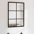 Wall mirror 60x40 cm metal black