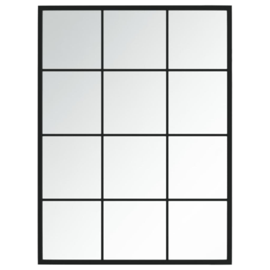Wandspiegel Metaal Zwart 80 x 60 cm