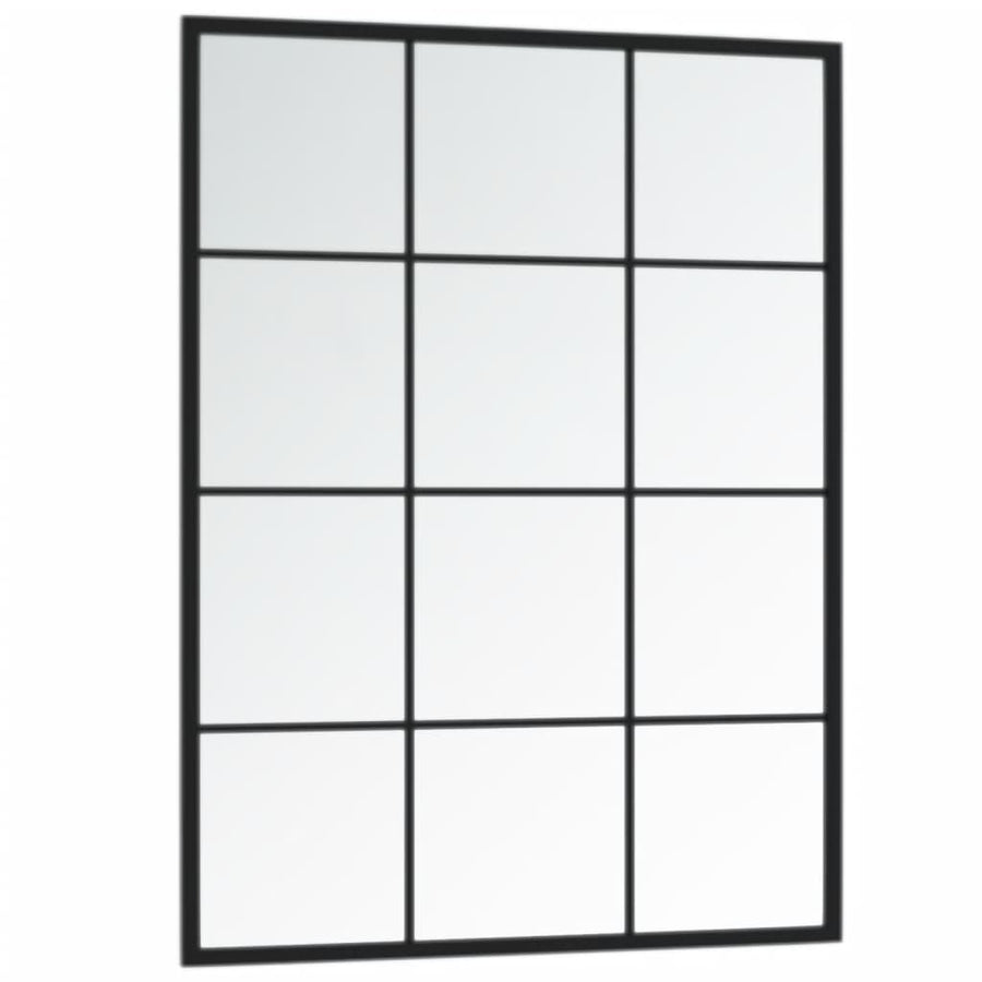 Wandspiegel Metaal Zwart 80 x 60 cm