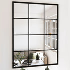 Wall mirror 80x60 cm metal black