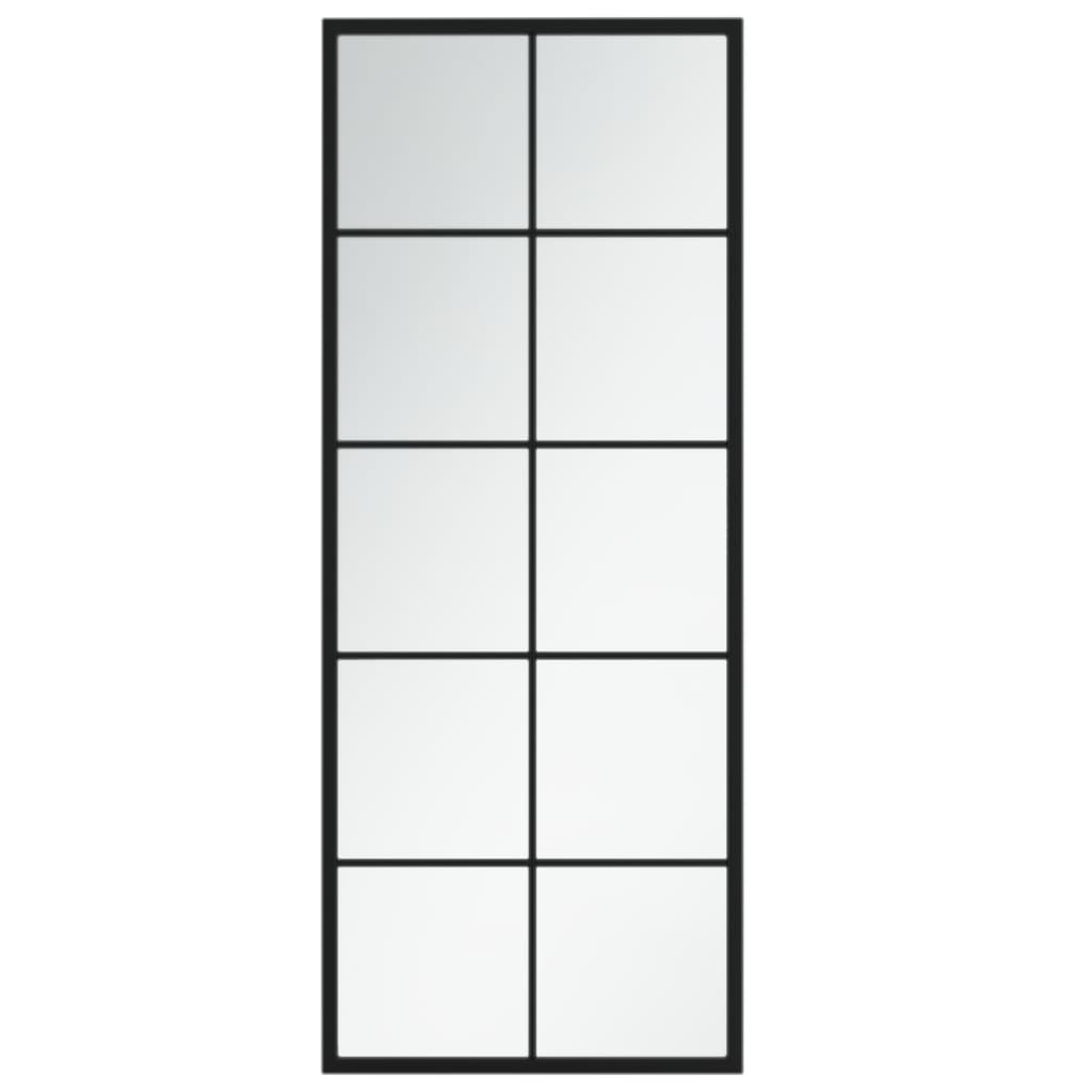 Wandspiegel Metaal Zwart 100 x 40 cm
