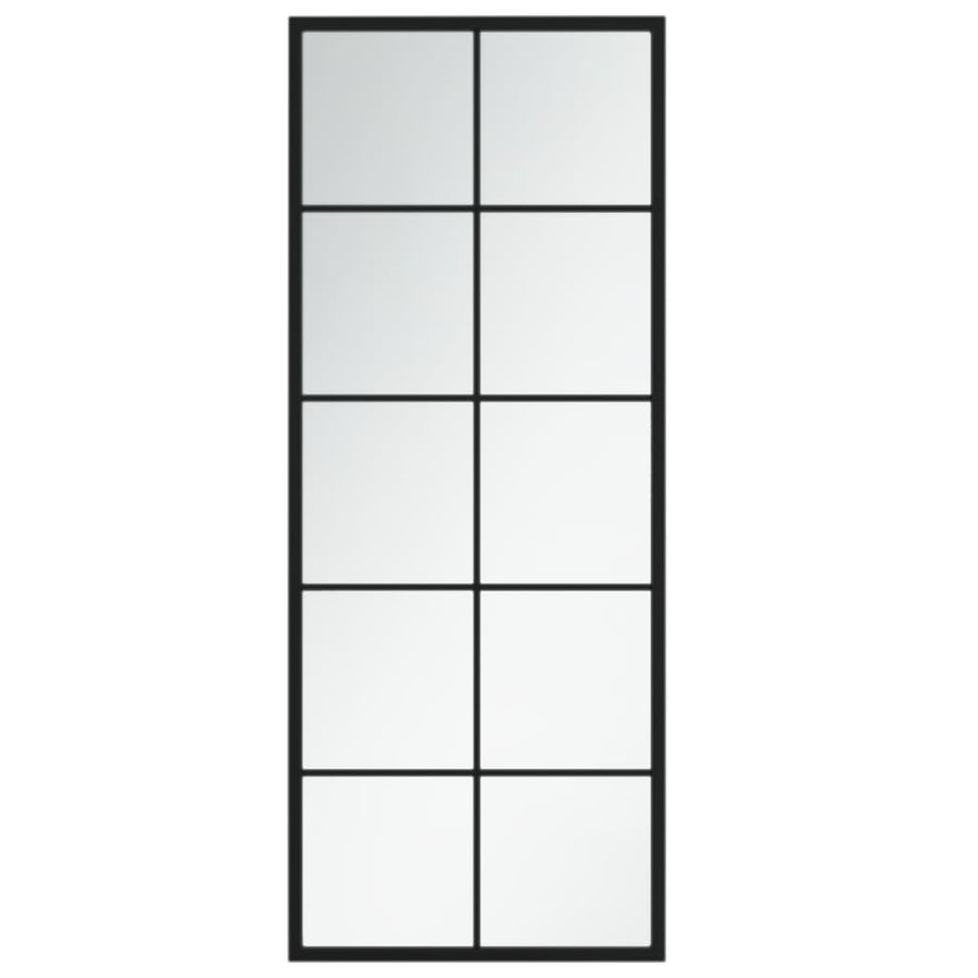 Wandspiegel Metaal Zwart 100 x 40 cm