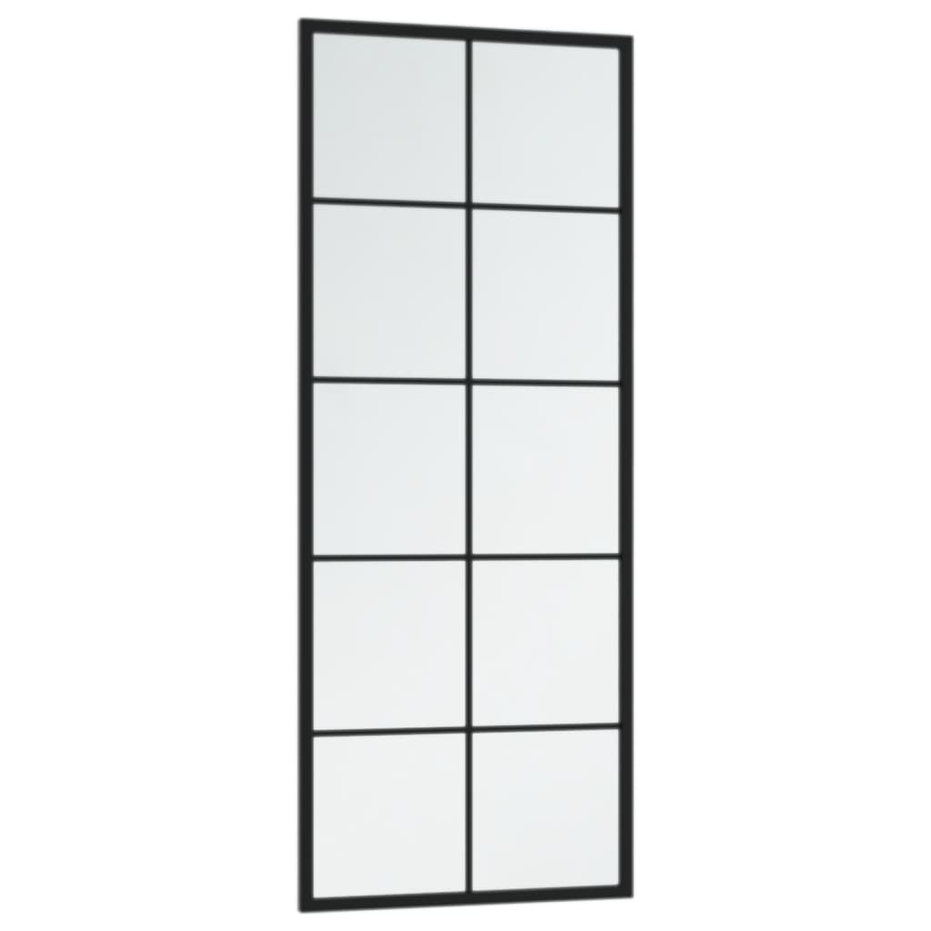 Wandspiegel Metaal Zwart 100 x 40 cm
